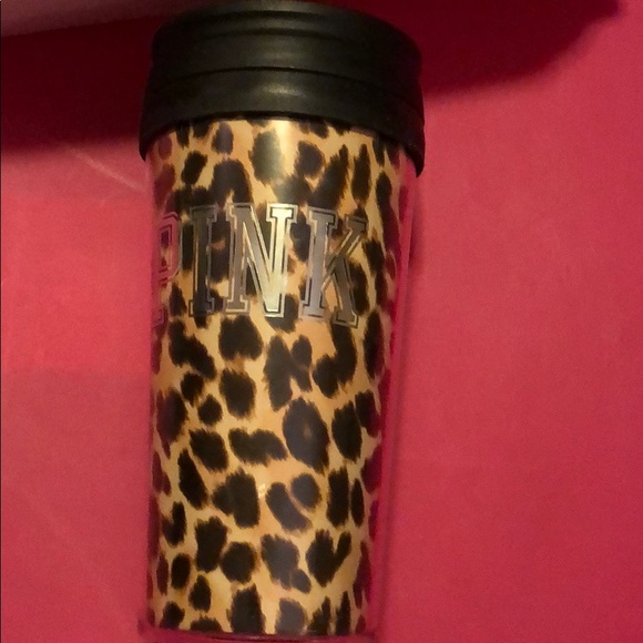 PINK Victoria's Secret Accessories - PINK LEOPARD COFFEE TUMBLER